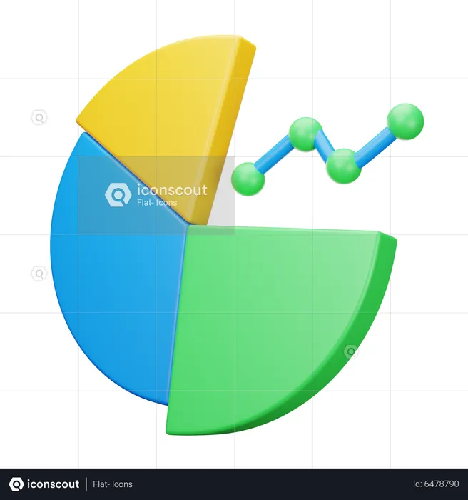 Pie Chart  3D Icon