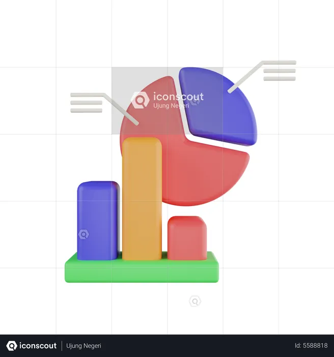 Pie Chart  3D Icon