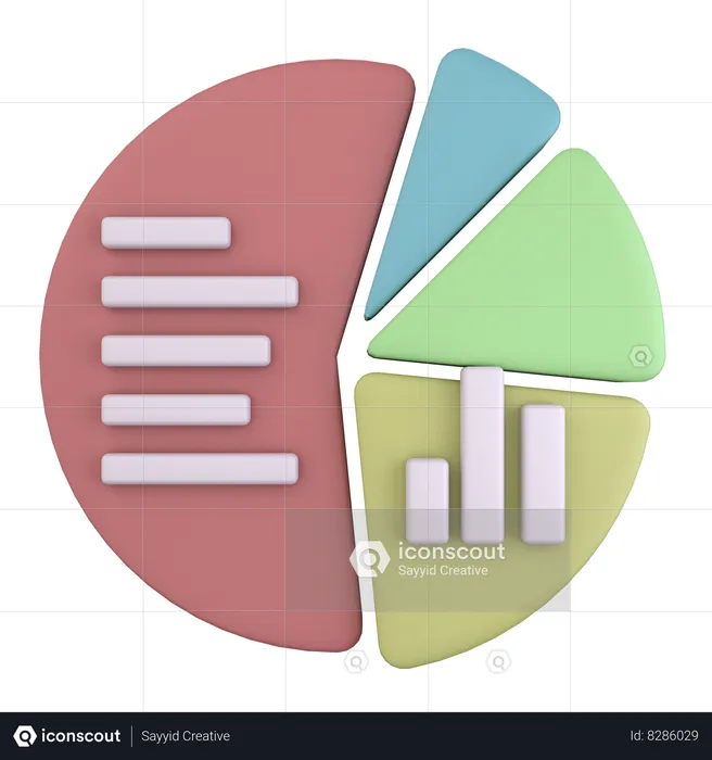 Pie Chart  3D Icon