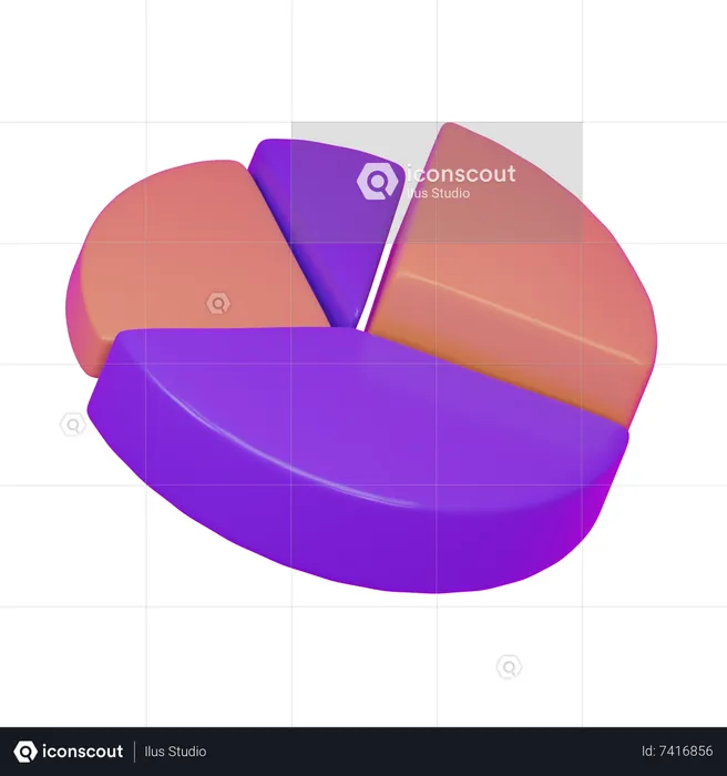 Pie Chart  3D Icon