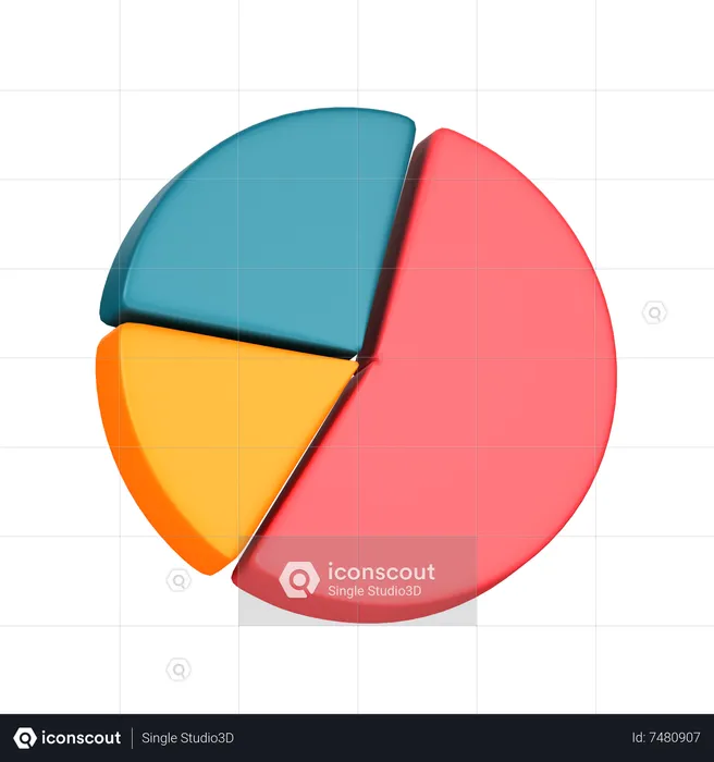 Pie Chart  3D Icon