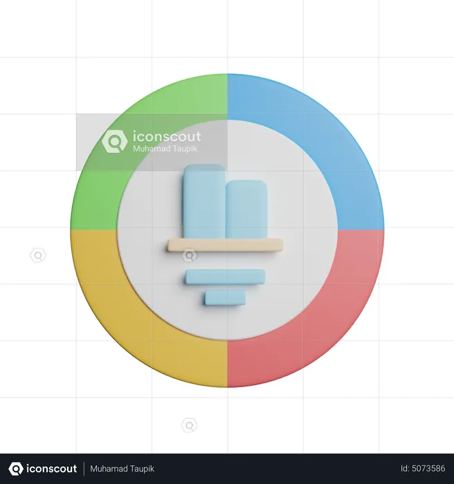 Pie Chart  3D Icon