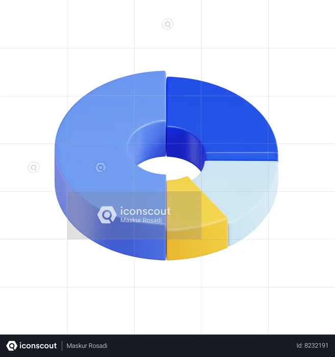 Pie Chart  3D Icon