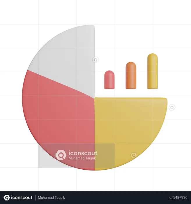 Pie Chart  3D Icon