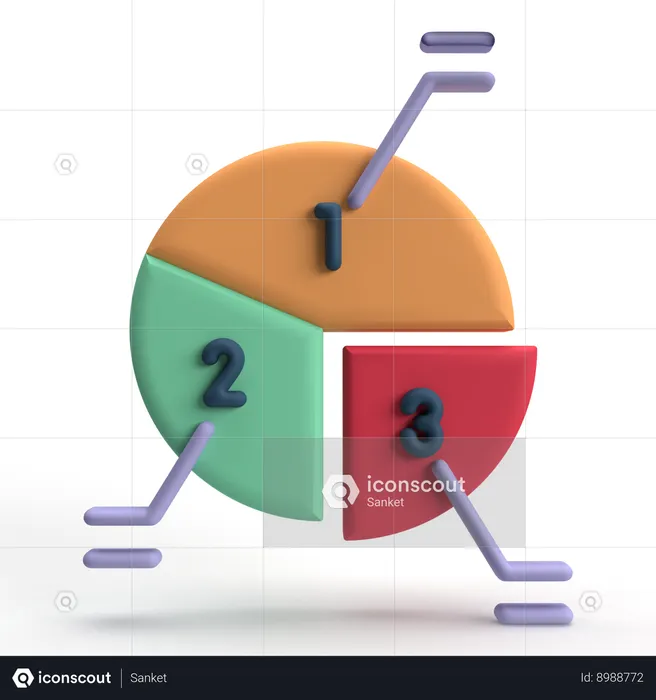 Pie Chart  3D Icon