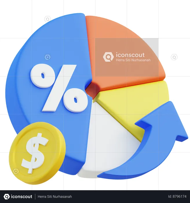 Pie Chart  3D Icon