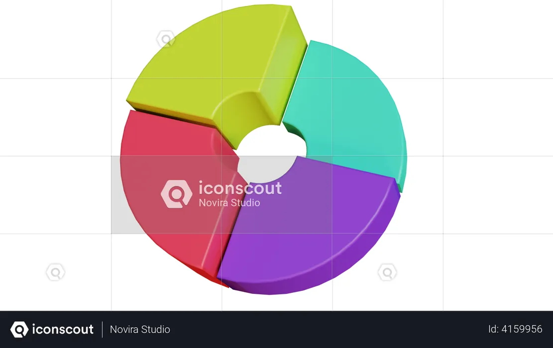 Pie Chart  3D Illustration