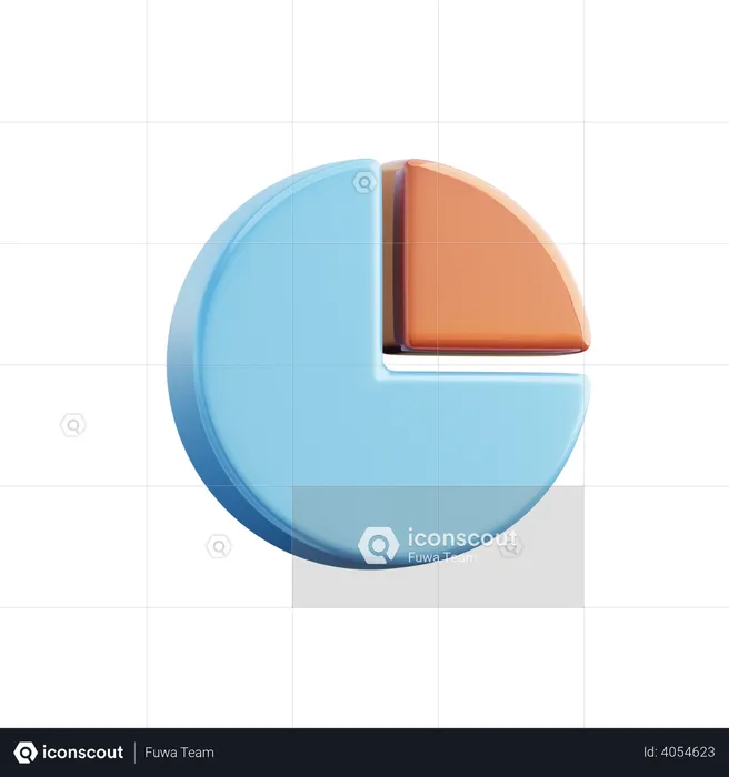 Pie chart  3D Illustration