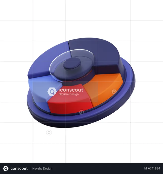 Diagramme circulaire  3D Icon