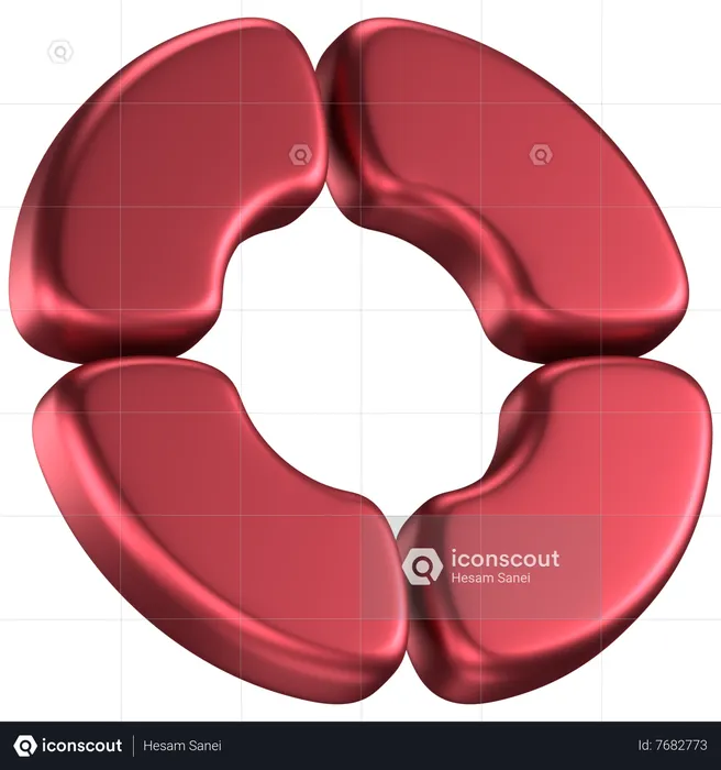 Pie Chart Abstract Shape  3D Icon