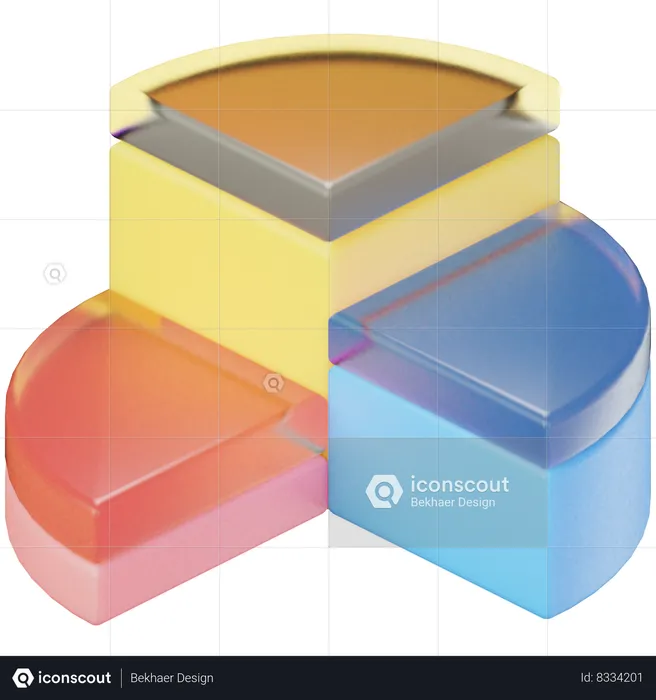 Pie Chart Analytics  3D Icon