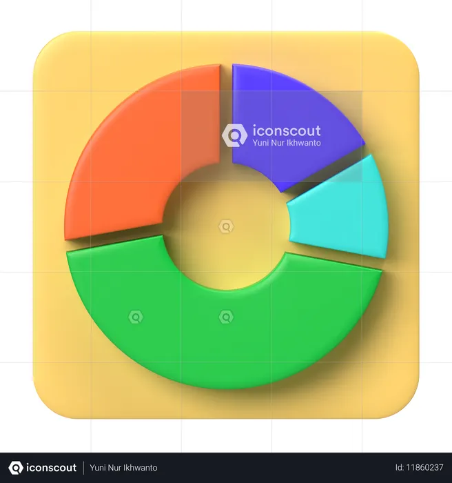 Pie Chart Analytics  3D Icon