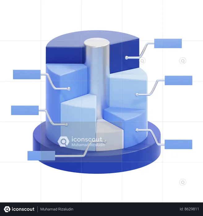 Pie Chart Infographic  3D Icon