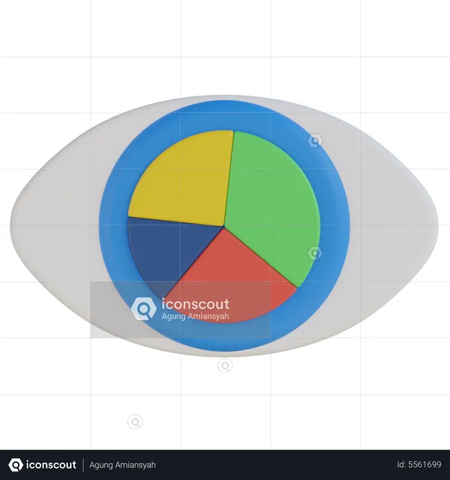 Pie Chart Visualisation  3D Icon
