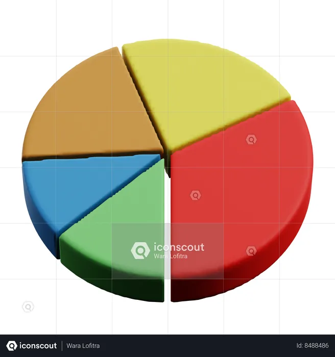 Pie Diagram  3D Icon