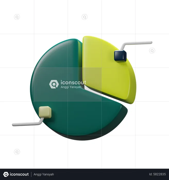 Pie Graph  3D Icon