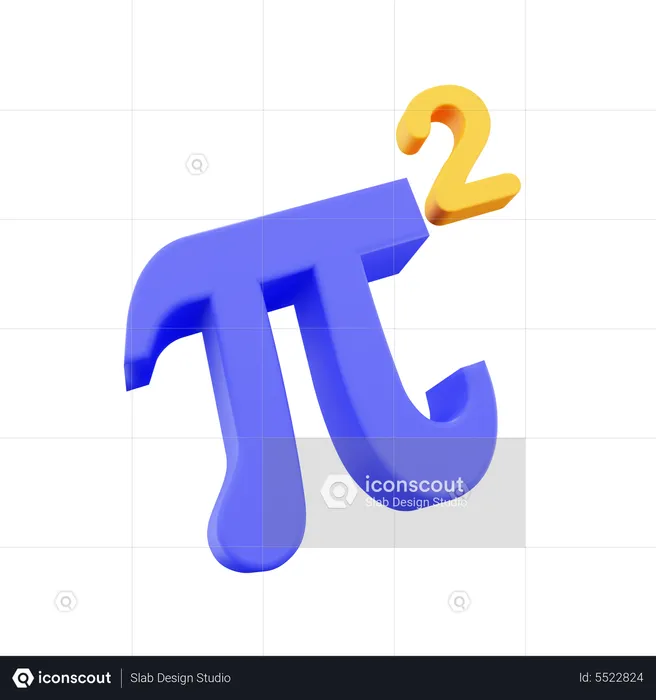Pie Square Sign  3D Icon