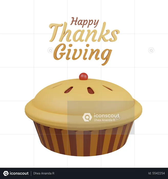 Pie Thanksgiving  3D Icon