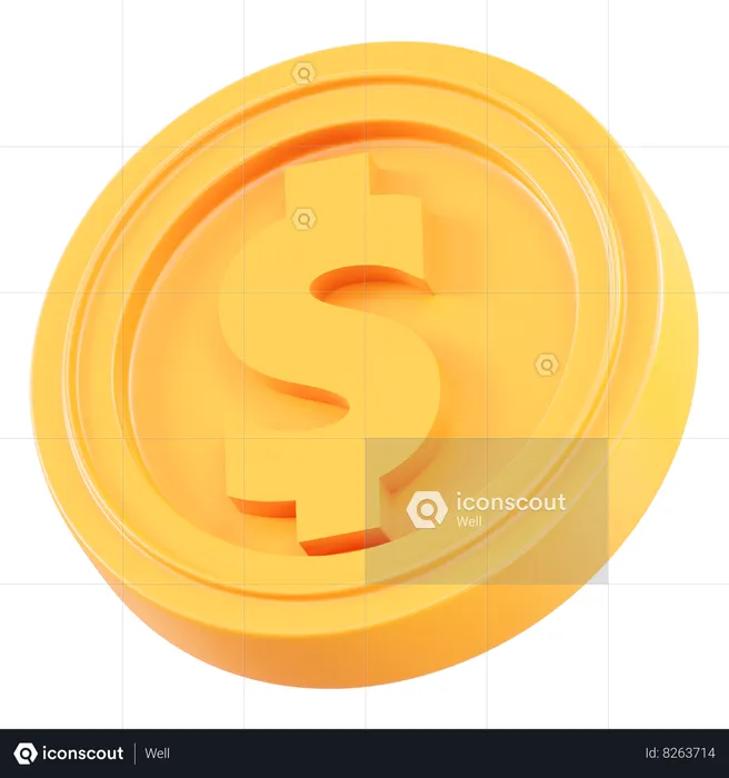 Pièce de monnaie  3D Icon