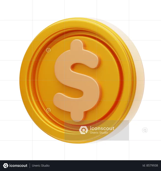 Pièce de monnaie  3D Icon