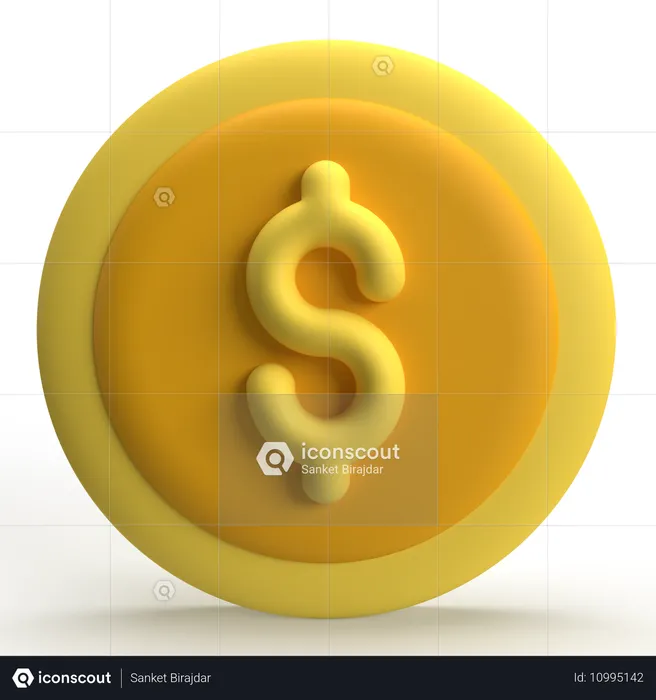 Pièce de monnaie  3D Icon