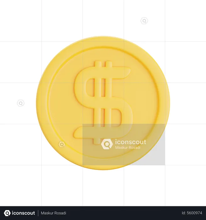 Pièce de monnaie  3D Icon