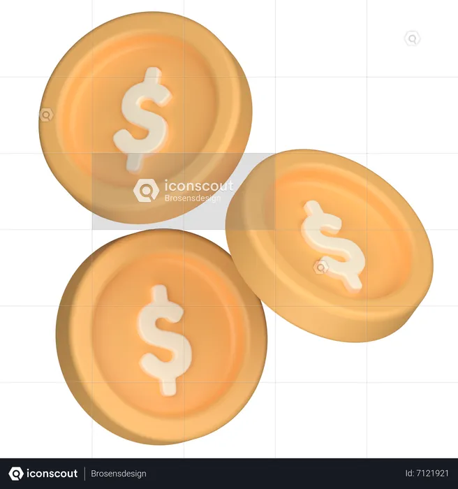 Pièce de monnaie  3D Icon