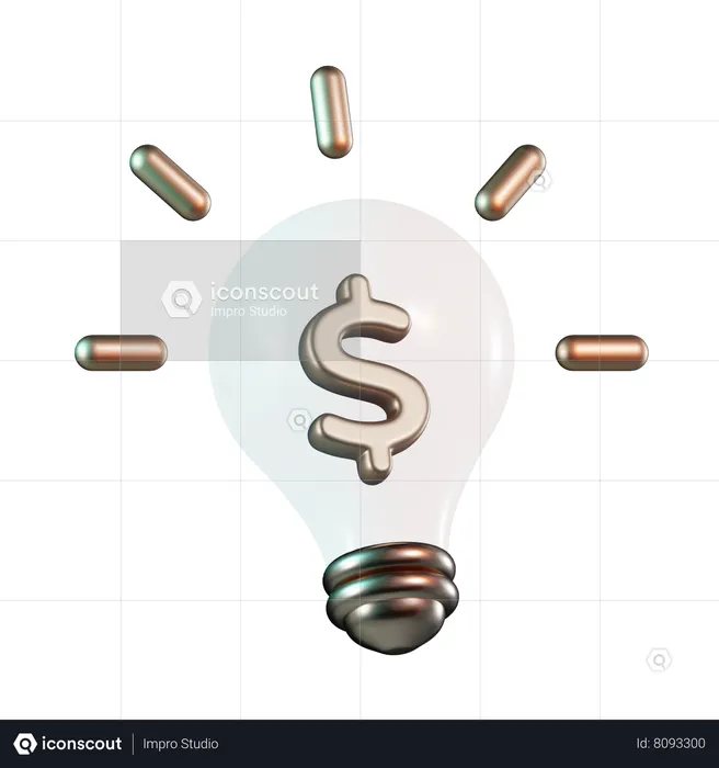 Ampoule de monnaie  3D Icon