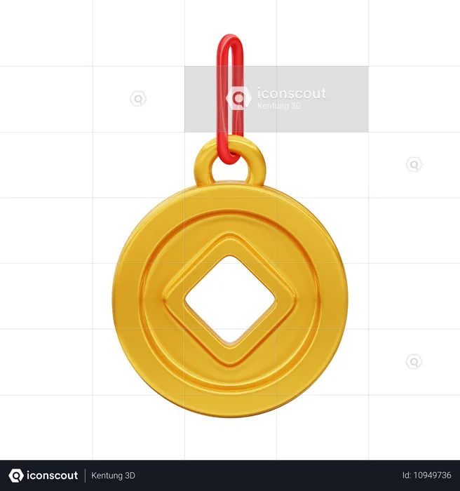 Ornement de pièce d'or  3D Icon