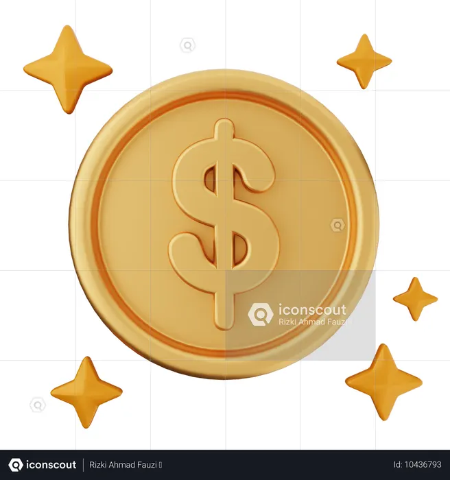 Pièce de monnaie  3D Icon