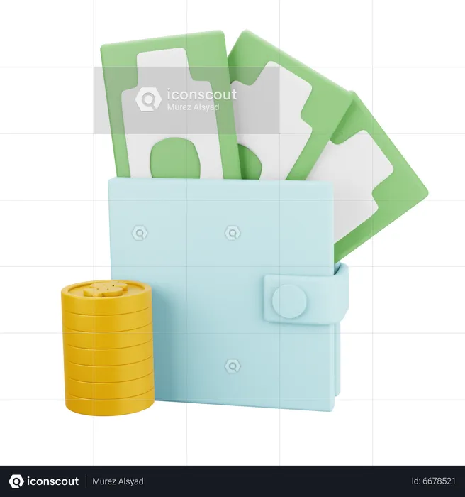 Pièce d'un dollar  3D Icon