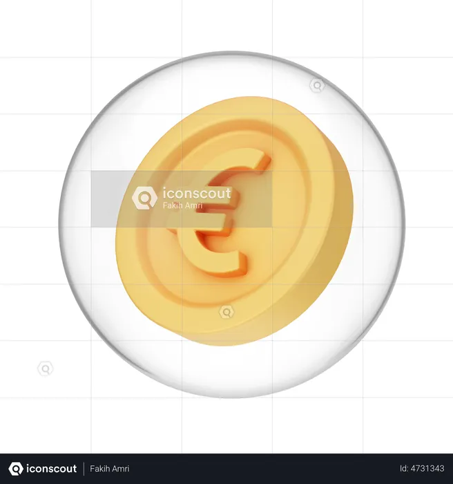 Pièce en euros  3D Illustration