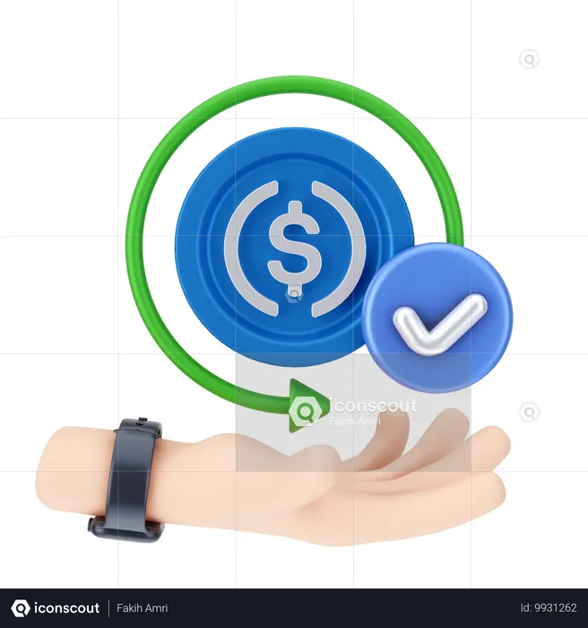 Pièce vérifiée  3D Icon