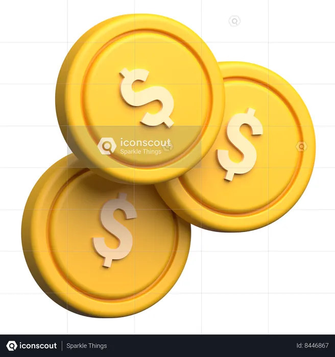 Pièces de monnaie  3D Icon