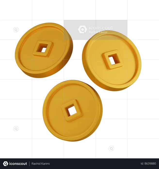 Pièces de monnaie  3D Icon