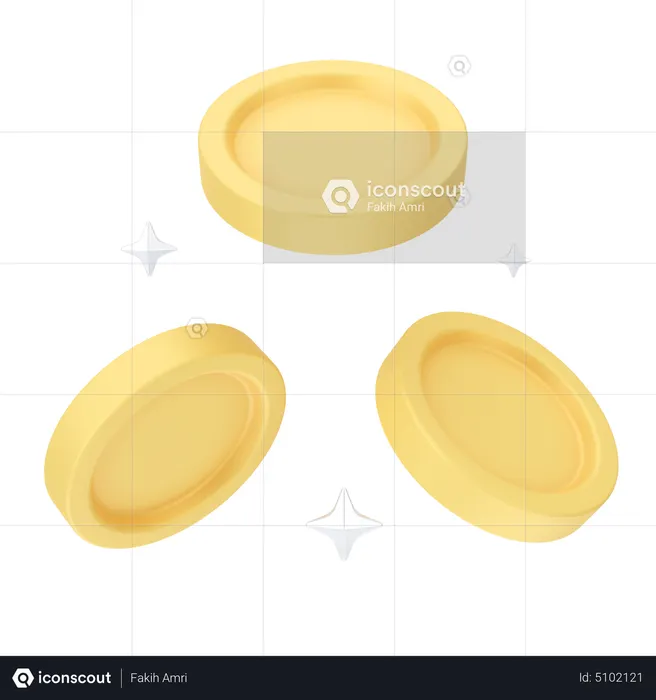Pièces de monnaie  3D Icon