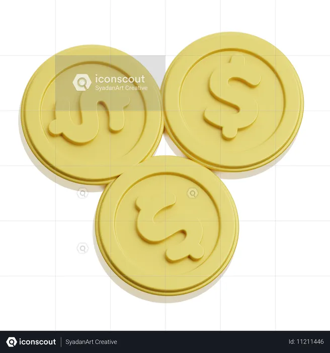 Pièces d'or  3D Icon