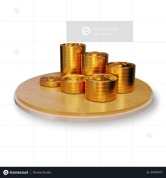 PIÈCES D'OR  3D Illustration