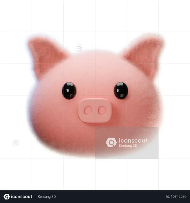 돼지  3D Icon