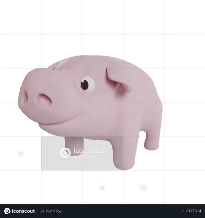 Pig  3D Icon