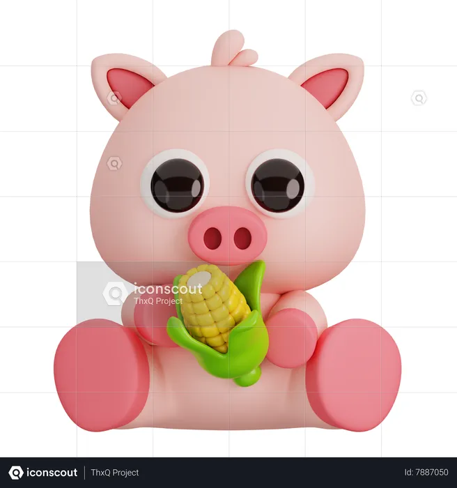 Pig  3D Icon