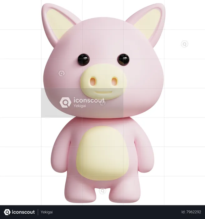 Pig  3D Icon