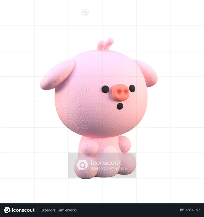 Pig  3D Illustration