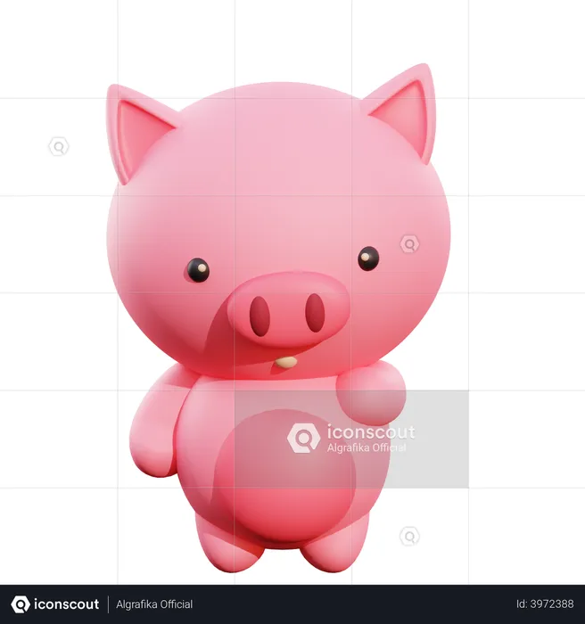 Pig  3D Illustration