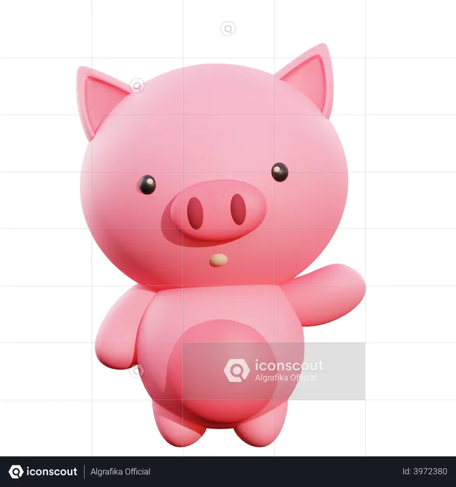 Pig  3D Illustration