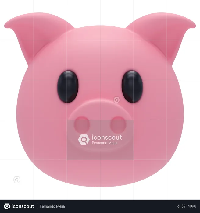 Pig Emoji 3D Icon