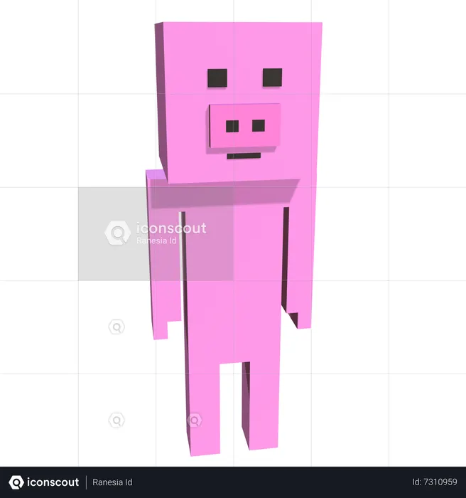 Pig  3D Icon