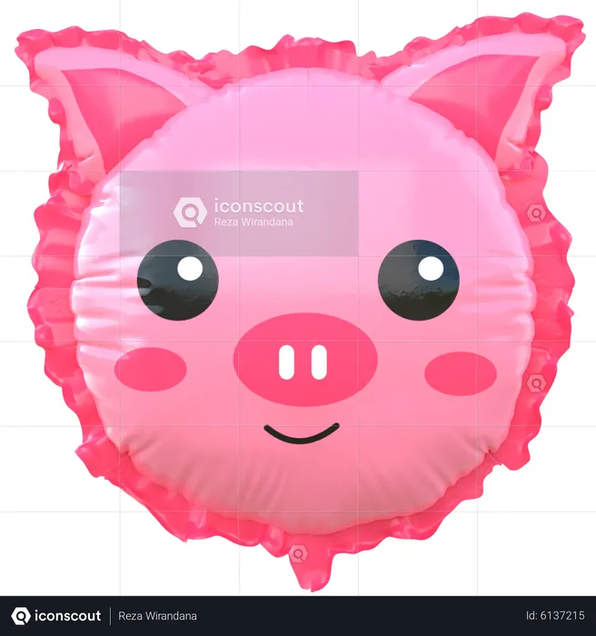 Pig Balloon  3D Icon