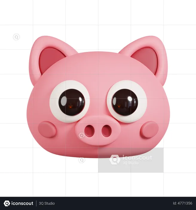 Pig Face Emoji 3D Emoji