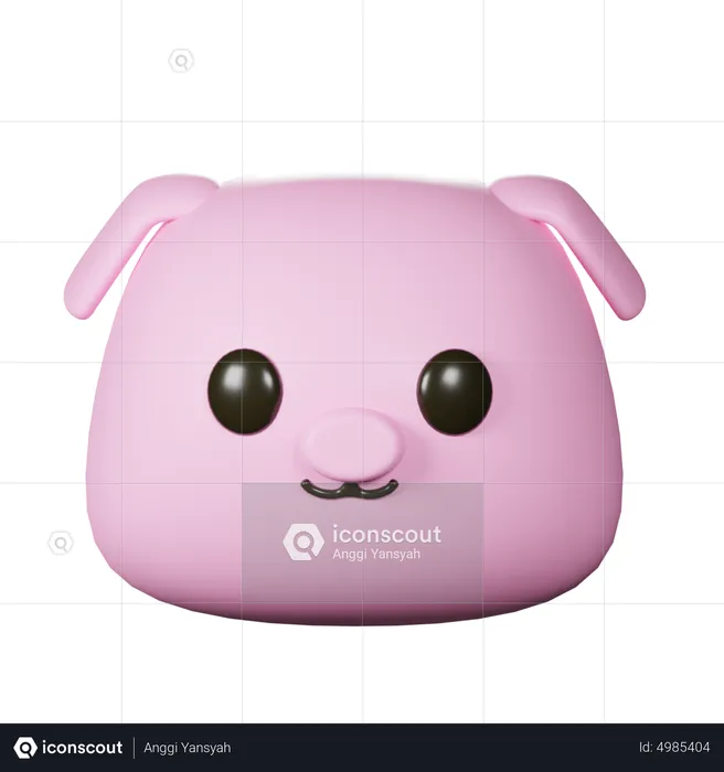 Pig Head Emoji 3D Icon